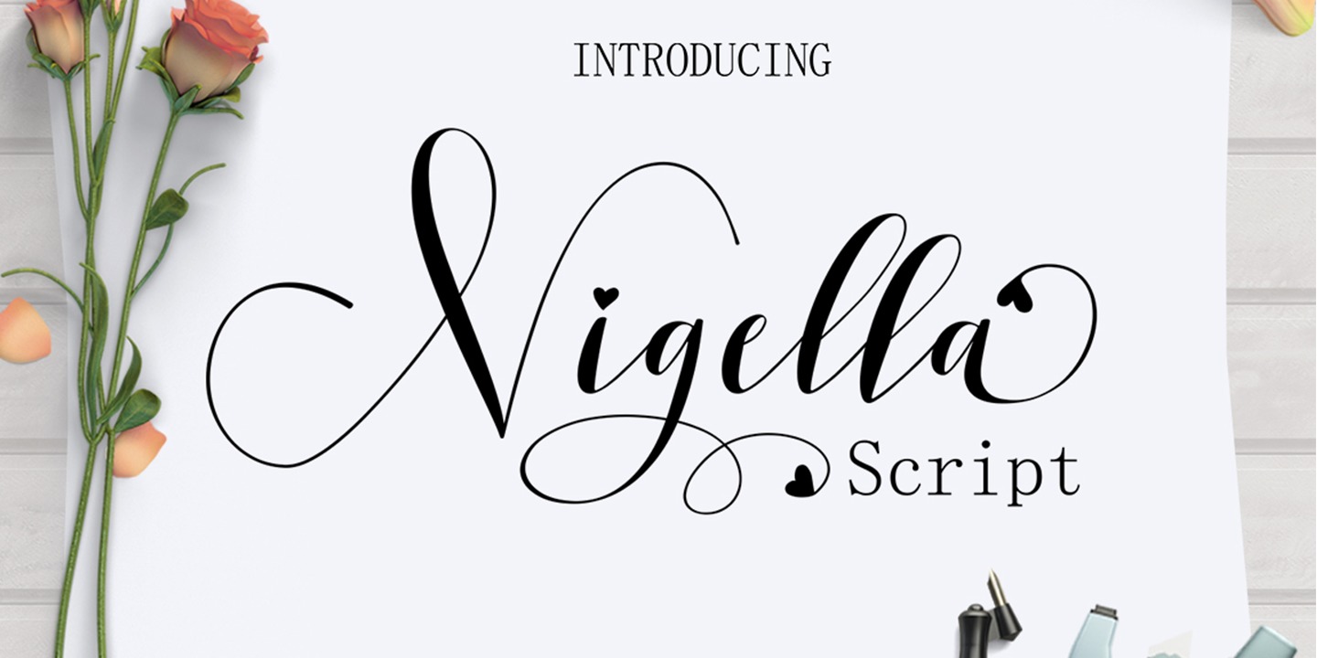 Пример шрифта Nigella Script